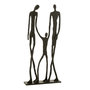 Voir la diapositive 1 : Paris Prix Statue Famille en Métal  Ensemble  122cm Noir