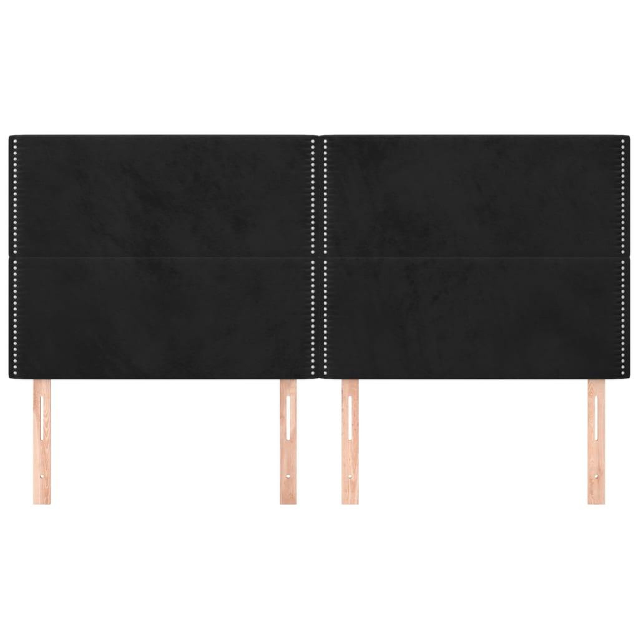 Voir la diapositive 3 : VIDAXL Tetes de lit 4 pcs Noir 80x5x78/88 cm Velours
