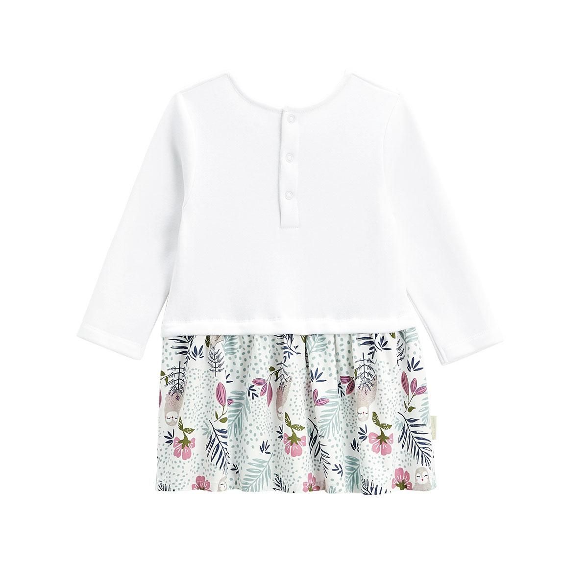 Petit Béguin Robe bébé en molleton fille Naya