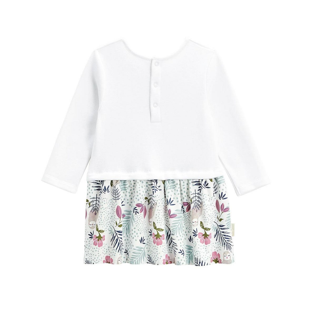 Petit Béguin Robe bébé en molleton fille Naya