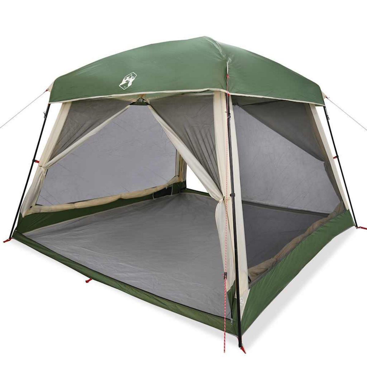 VIDAXL Tente de cabine familiale 6 personnes vert impermeable