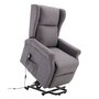 Voir la diapositive 1 : HOMCOM Fauteuil de relaxation électrique fauteuil releveur inclinable avec repose-pied ajustable lin gris chiné