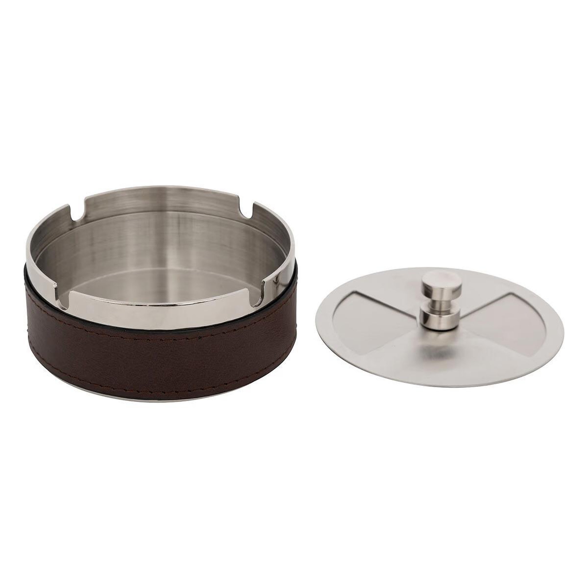 Voir la diapositive 3 : ATMOSPHERA Cendrier en métal  jule  10cm marron
