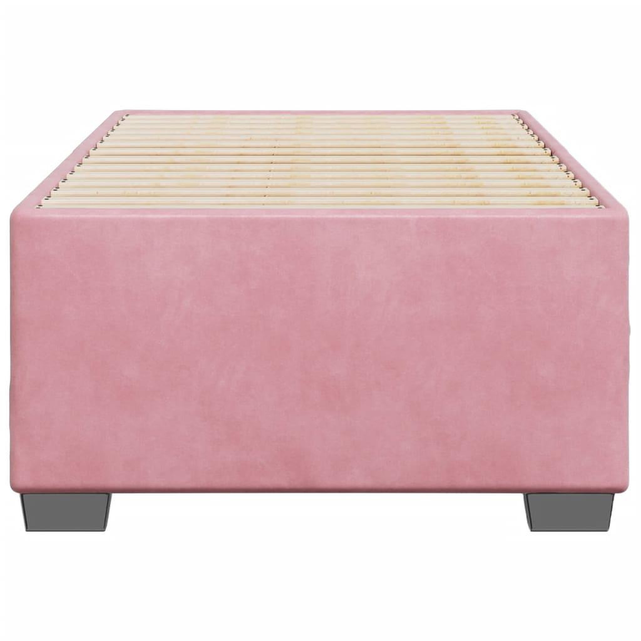 Voir la diapositive 4 : VIDAXL Cadre de lit sans matelas rose 80x200 cm velours