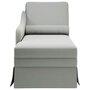 Voir la diapositive 4 : VIDAXL Fauteuil long et traversin accoudoir droit gris clair velours