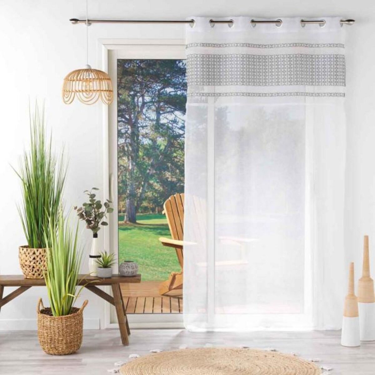 Paris Prix Rideau Voilage à Œillets  Storia  140x240cm Blanc