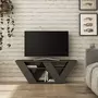 TOILINUX Meuble TV design Pipralla - L. 110 x H. 40 cm - Gris anthracite