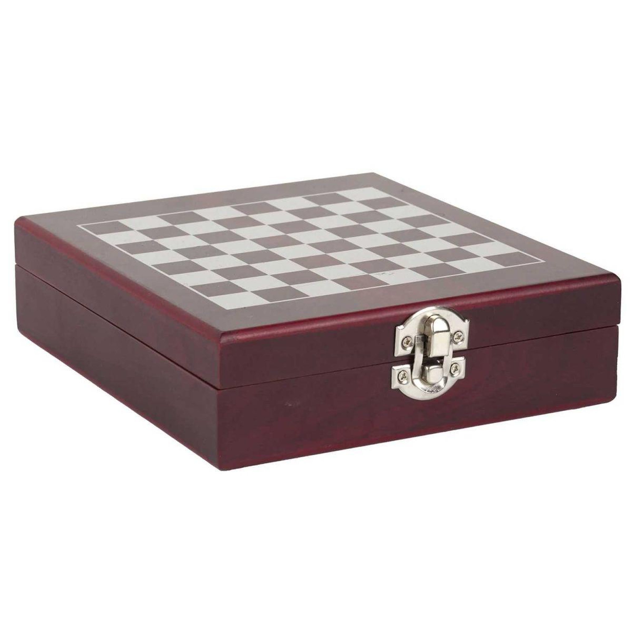 Voir la diapositive 2 : COOK CONCEPT Coffret de vin 4 pièces  jeu d'échecs  16cm marron