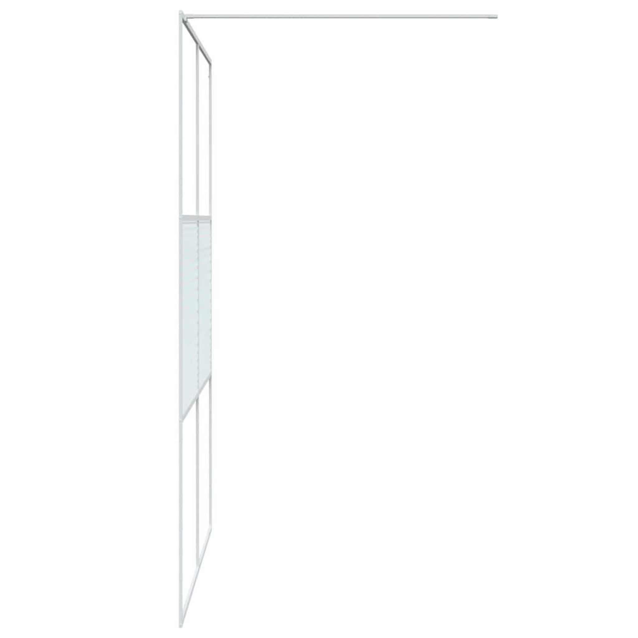 Voir la diapositive 4 : VIDAXL Paroi de douche Blanc 140x195 cm Verre ESG transparent