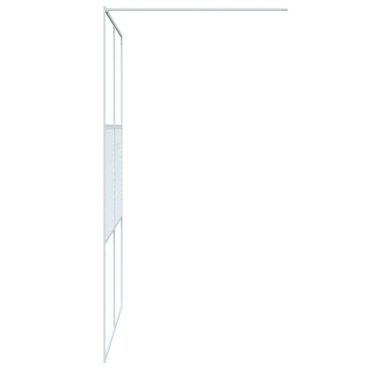 VIDAXL Paroi de douche Blanc 140x195 cm Verre ESG transparent