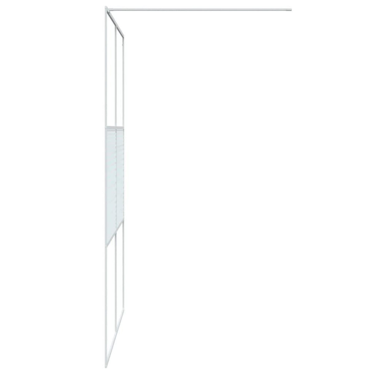 VIDAXL Paroi de douche Blanc 140x195 cm Verre ESG transparent