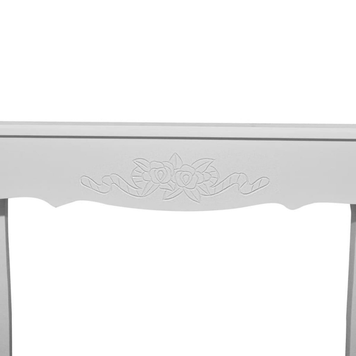 VIDAXL Table de console et coiffeuse Blanc
