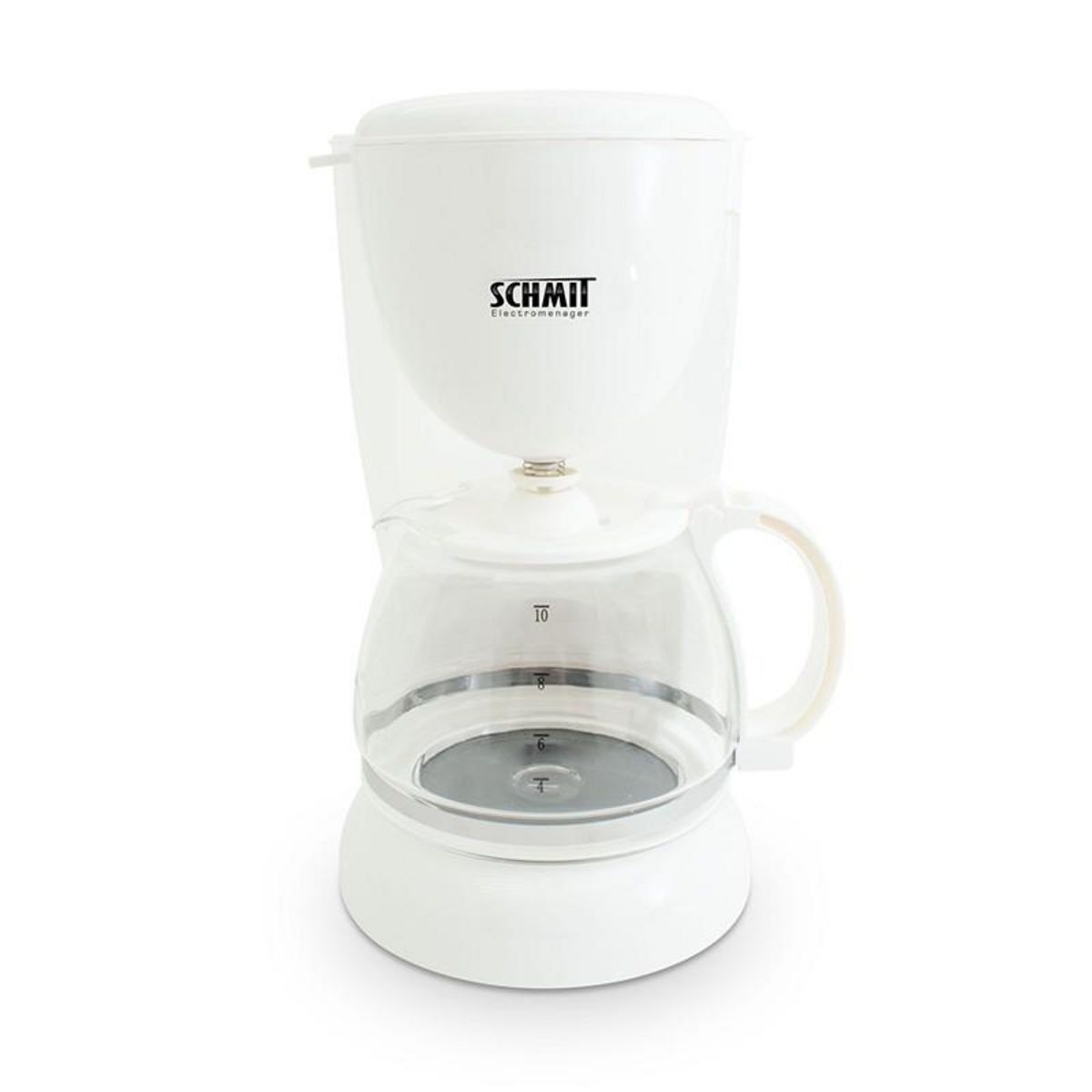 SCHMIT Cafetière 10 Tasses Avec Filtre Permanent Amovible Sch1012 Blanc Schmit