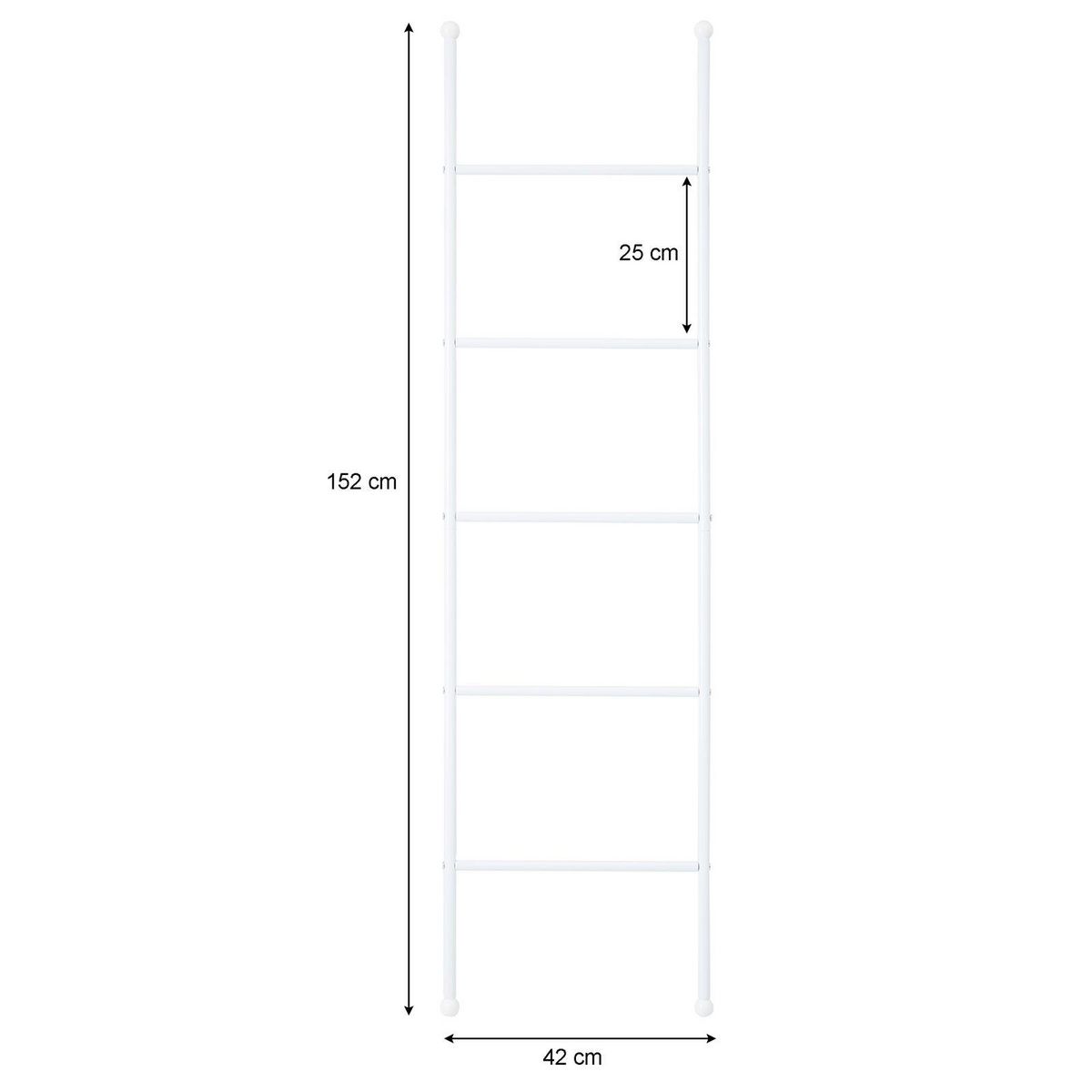 IDIMEX Echelle CASTEL porte-serviettes avec 5 barreaux, en métal