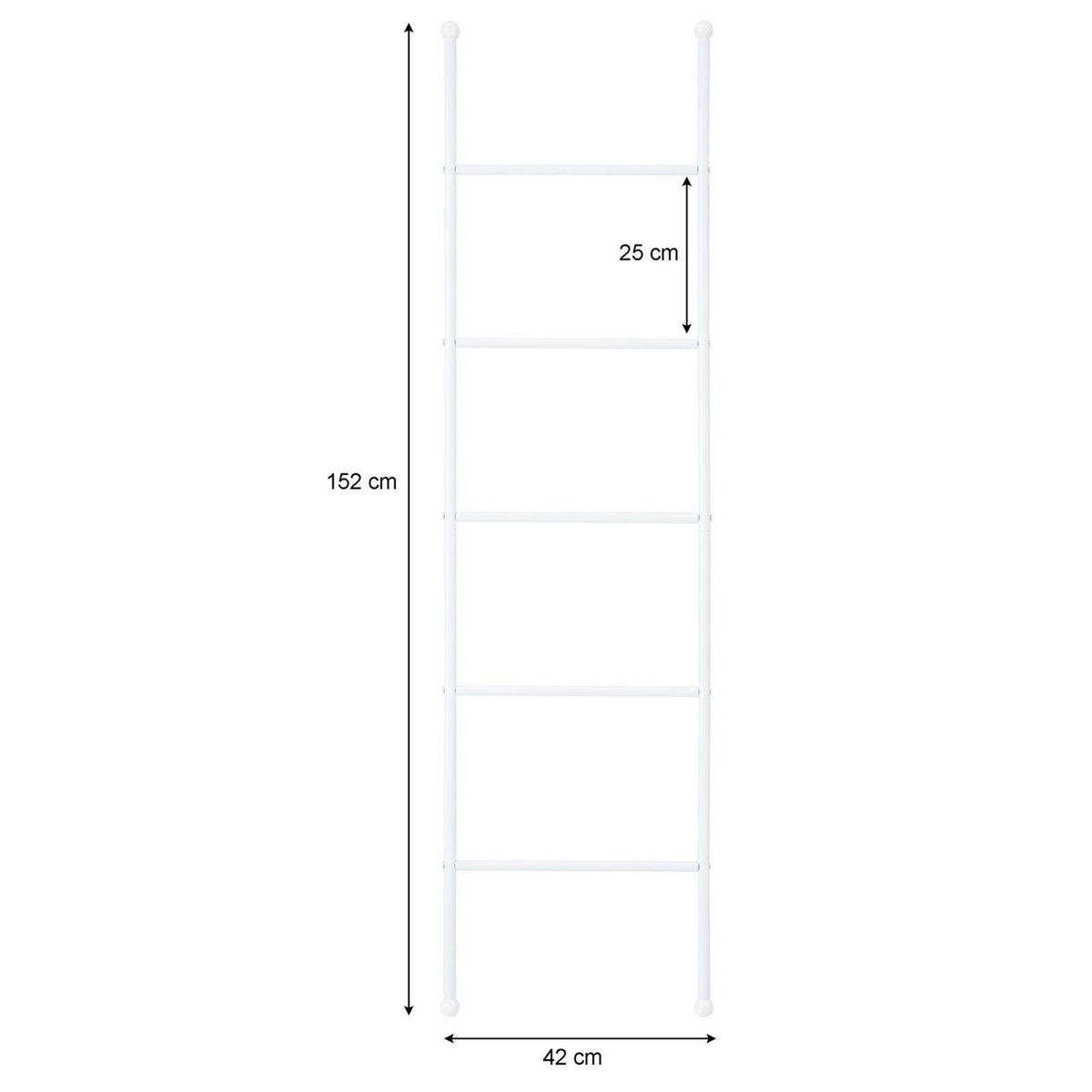 IDIMEX Echelle CASTEL porte-serviettes avec 5 barreaux, en métal
