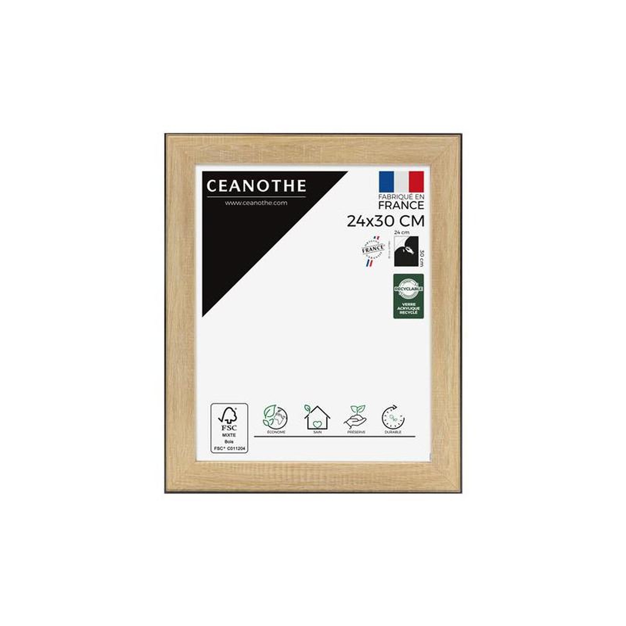 CEANOTHE Cadre photo Ceanothe Newton 24 x 30 cm Bois et Noir