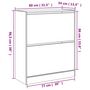 Voir la diapositive 6 : VIDAXL Armoire a chaussures chene fume 80x34x96,5 cm bois d'ingenierie