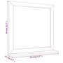 Voir la diapositive 6 : VIDAXL Miroir mural 55x55 cm Bois massif de noyer