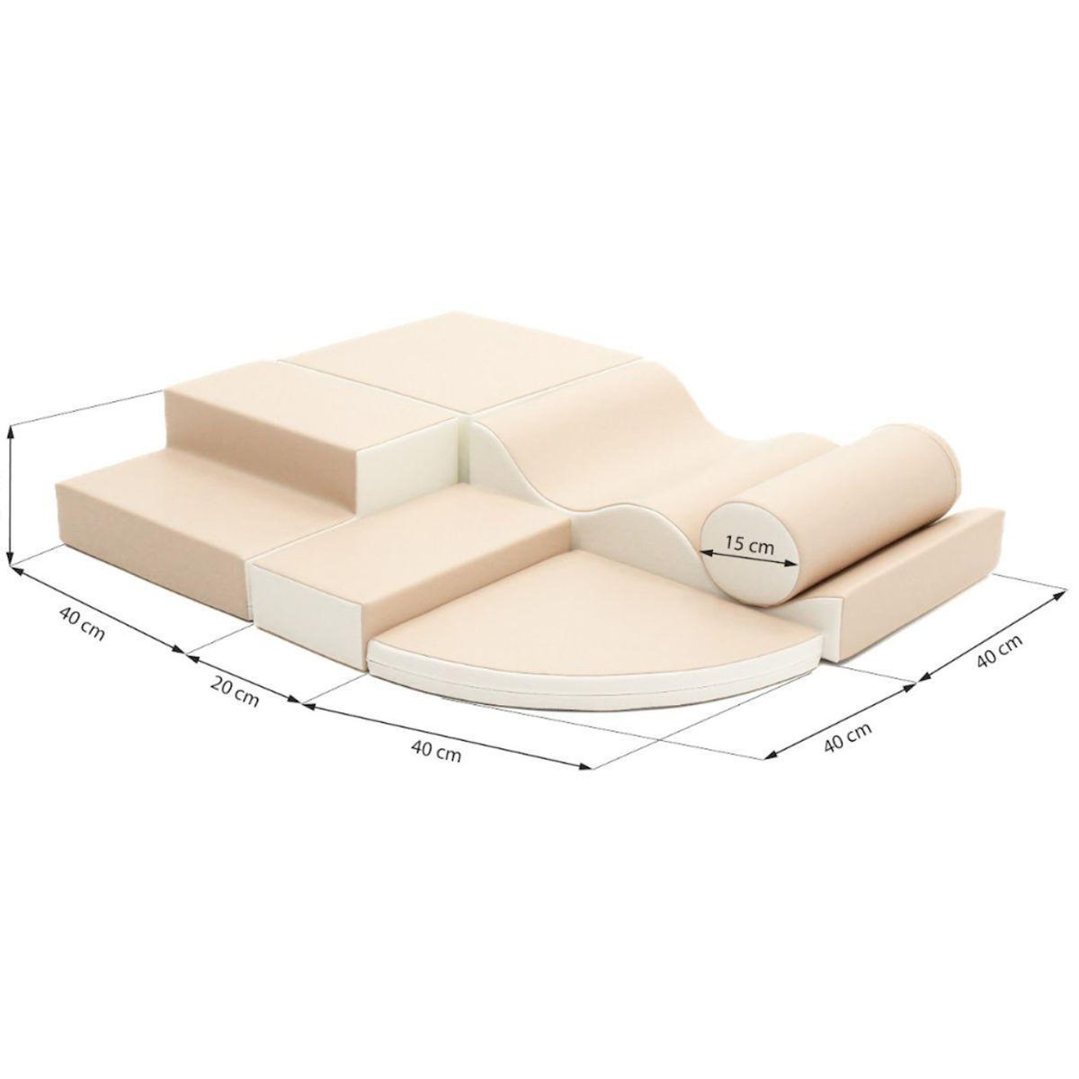IGLU Ensemble blocs roulade beige- blanc