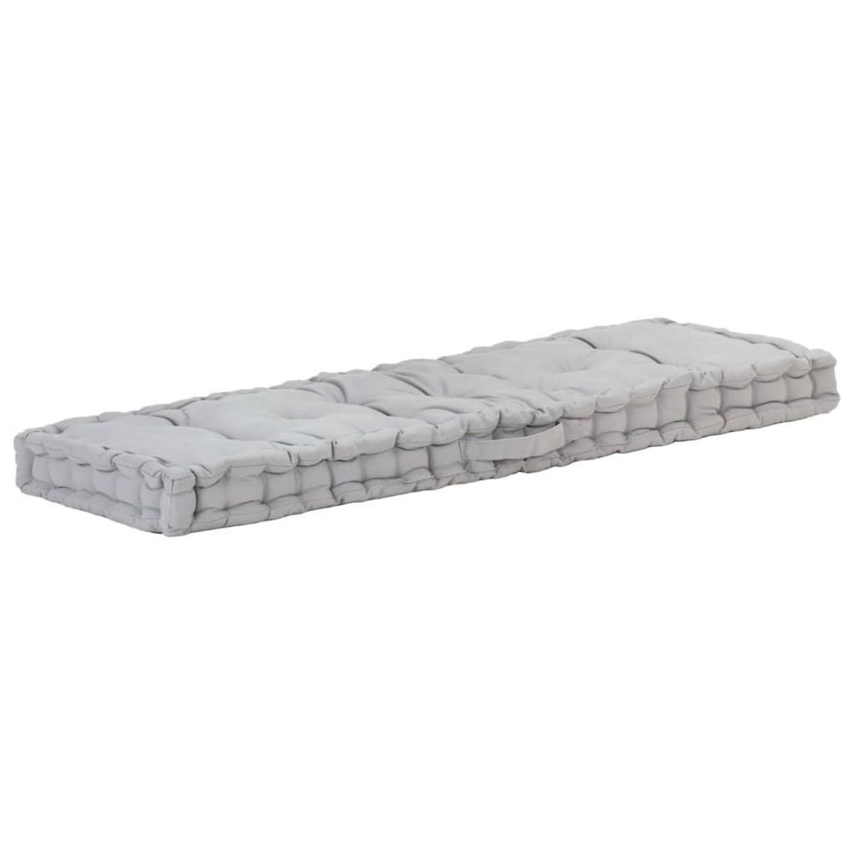 VIDAXL Coussins de plancher de palette lot de 2 Coton Gris