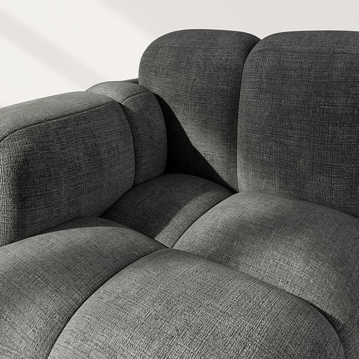 LISA DESIGN Grace - module d'assise gauche en velours texturé