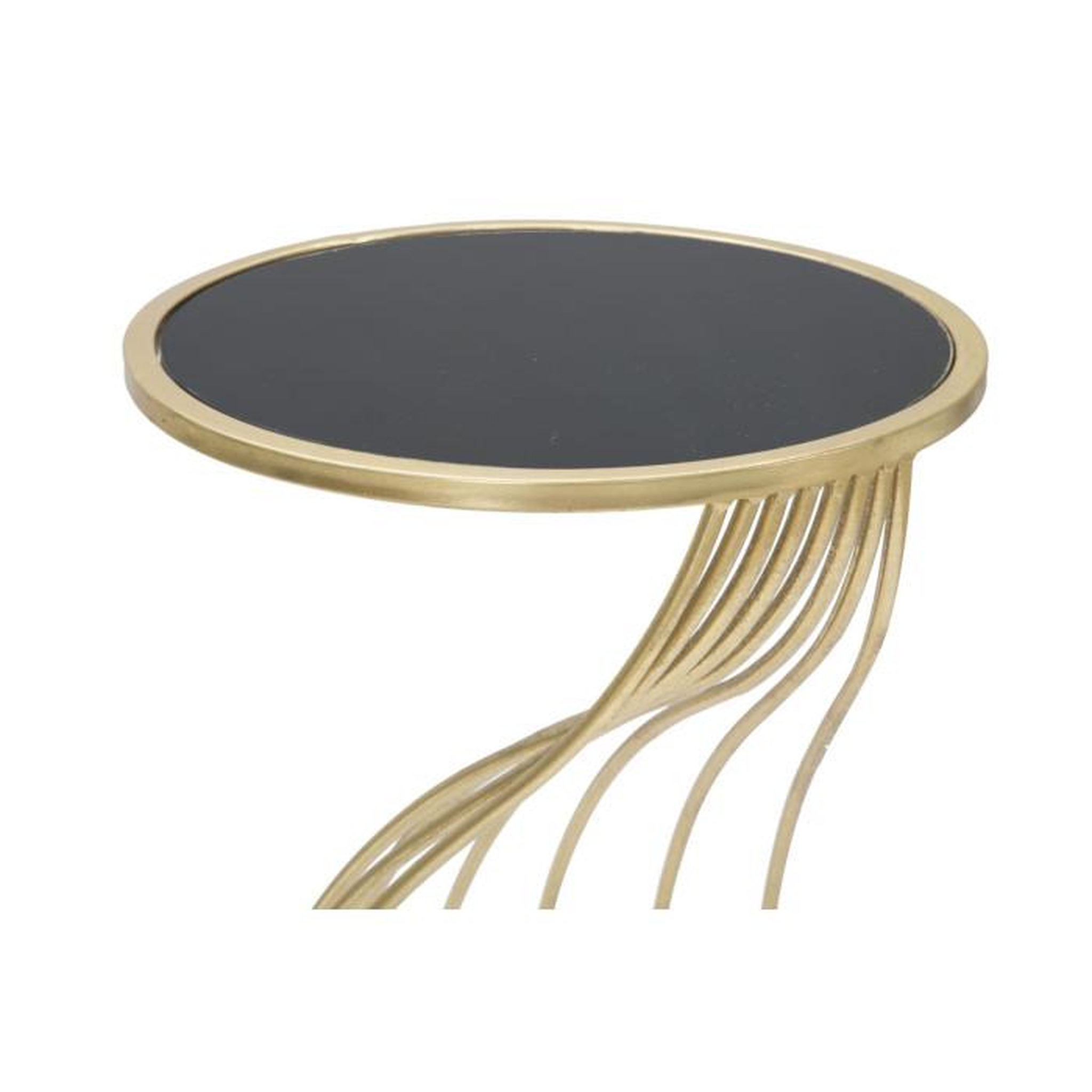 Voir la diapositive 6 : Paris Prix Table d'Appoint Design  Flush  60cm Noir & Or