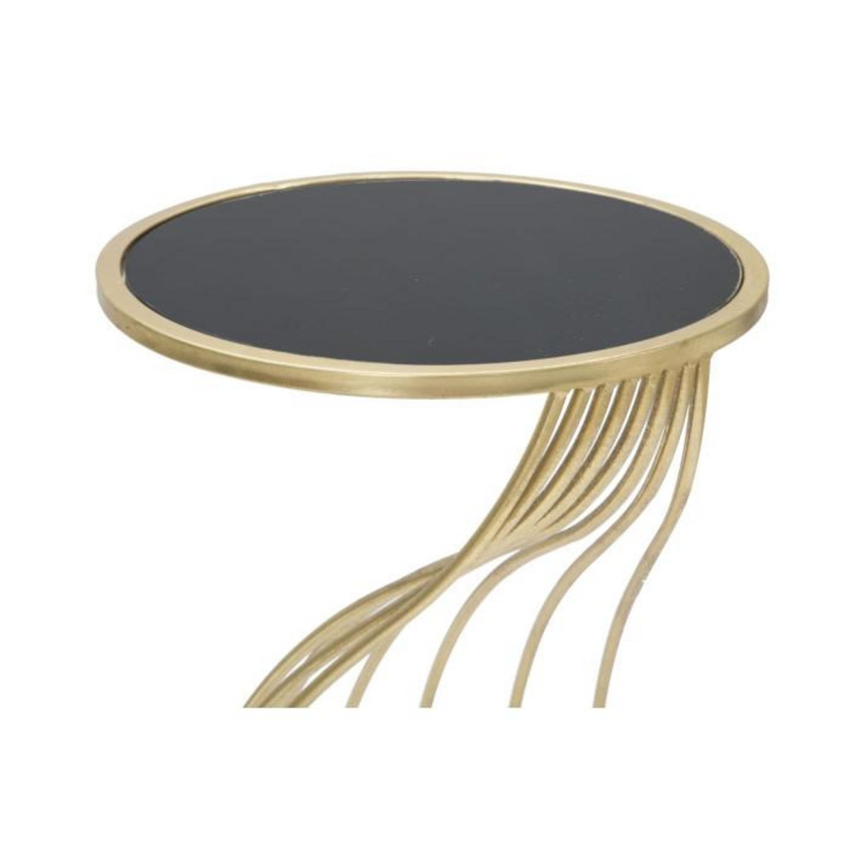 Paris Prix Table d'Appoint Design  Flush  60cm Noir & Or
