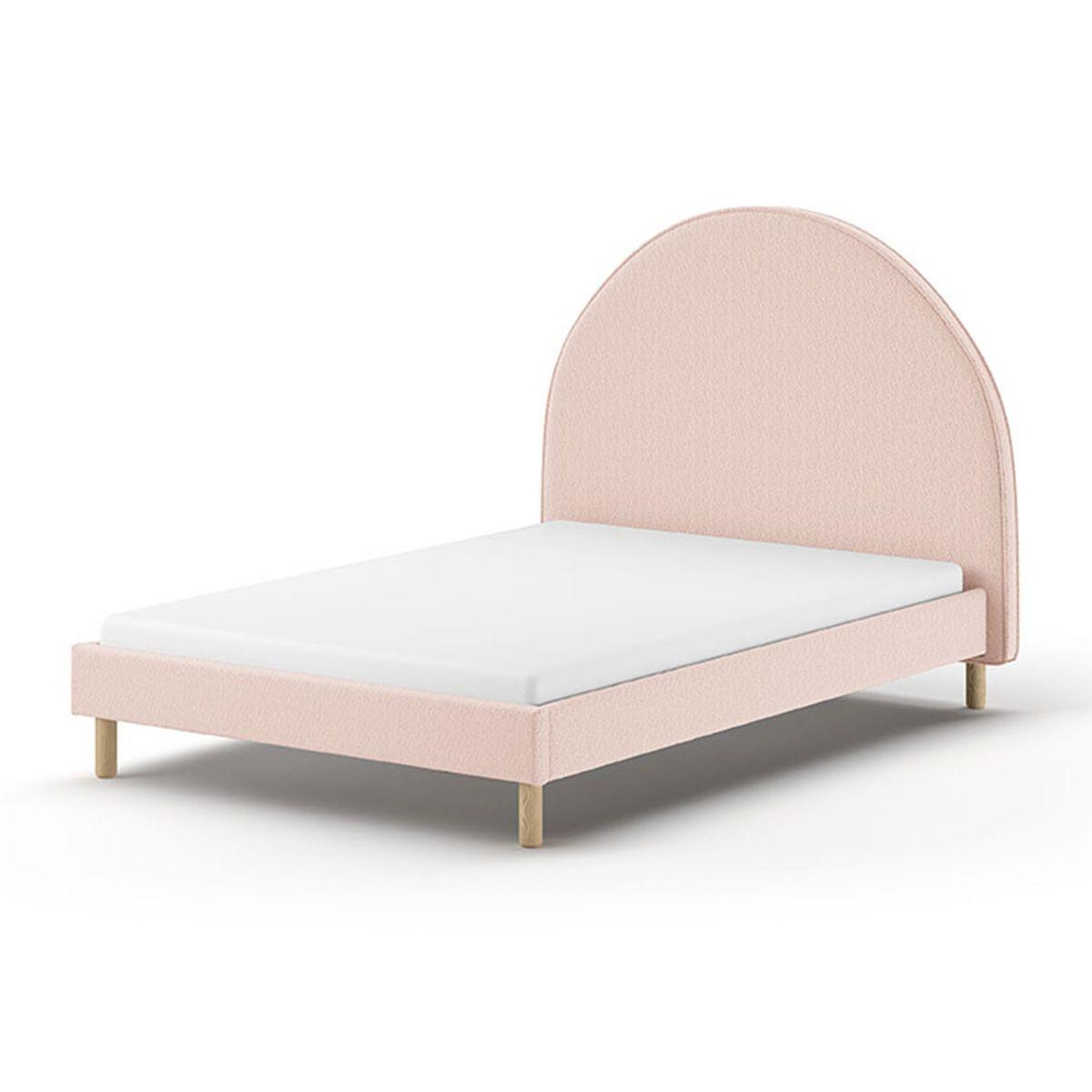 Paris Prix Lit adulte bouclé  moon  140x200cm rose