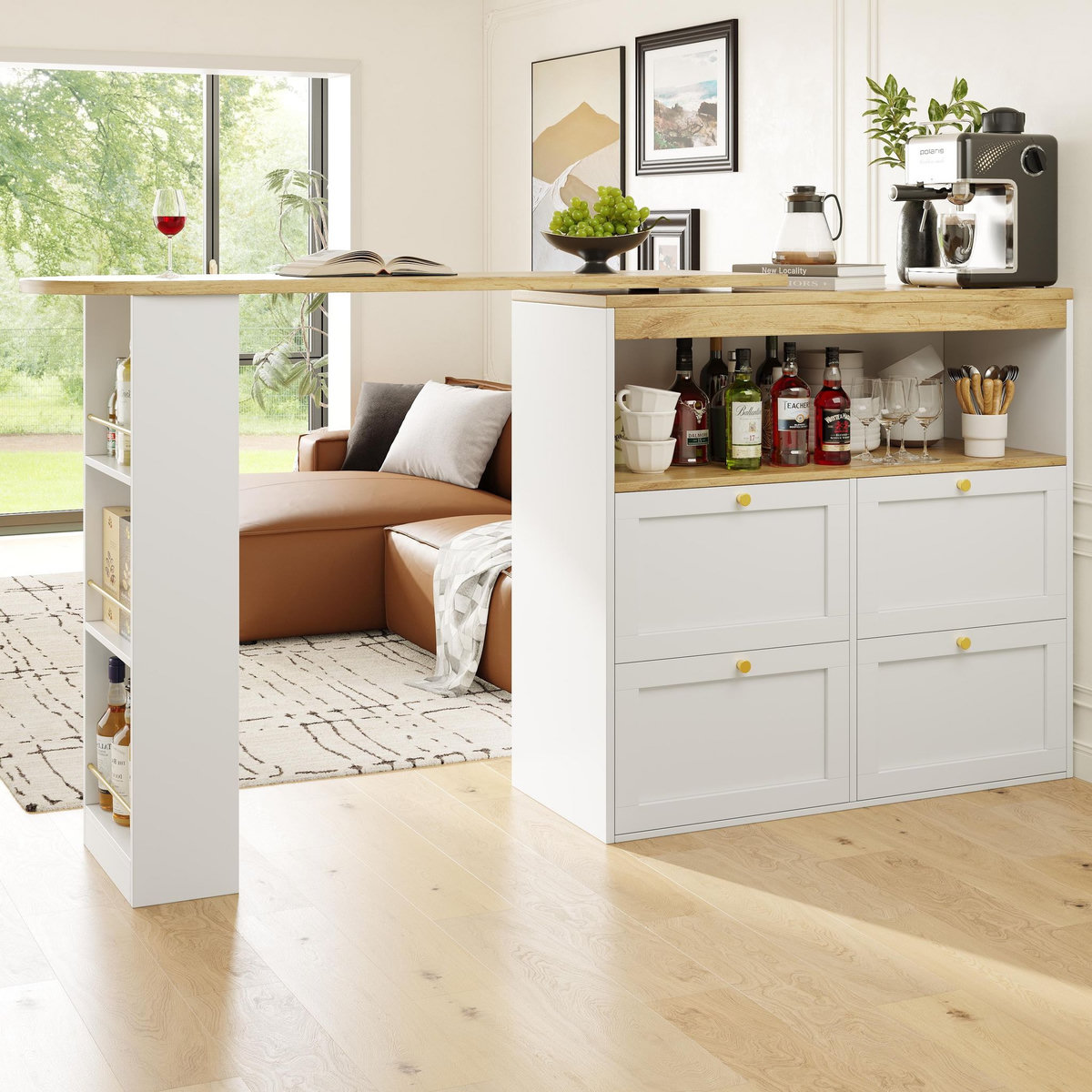 MERAX Table de bar rectangulaire