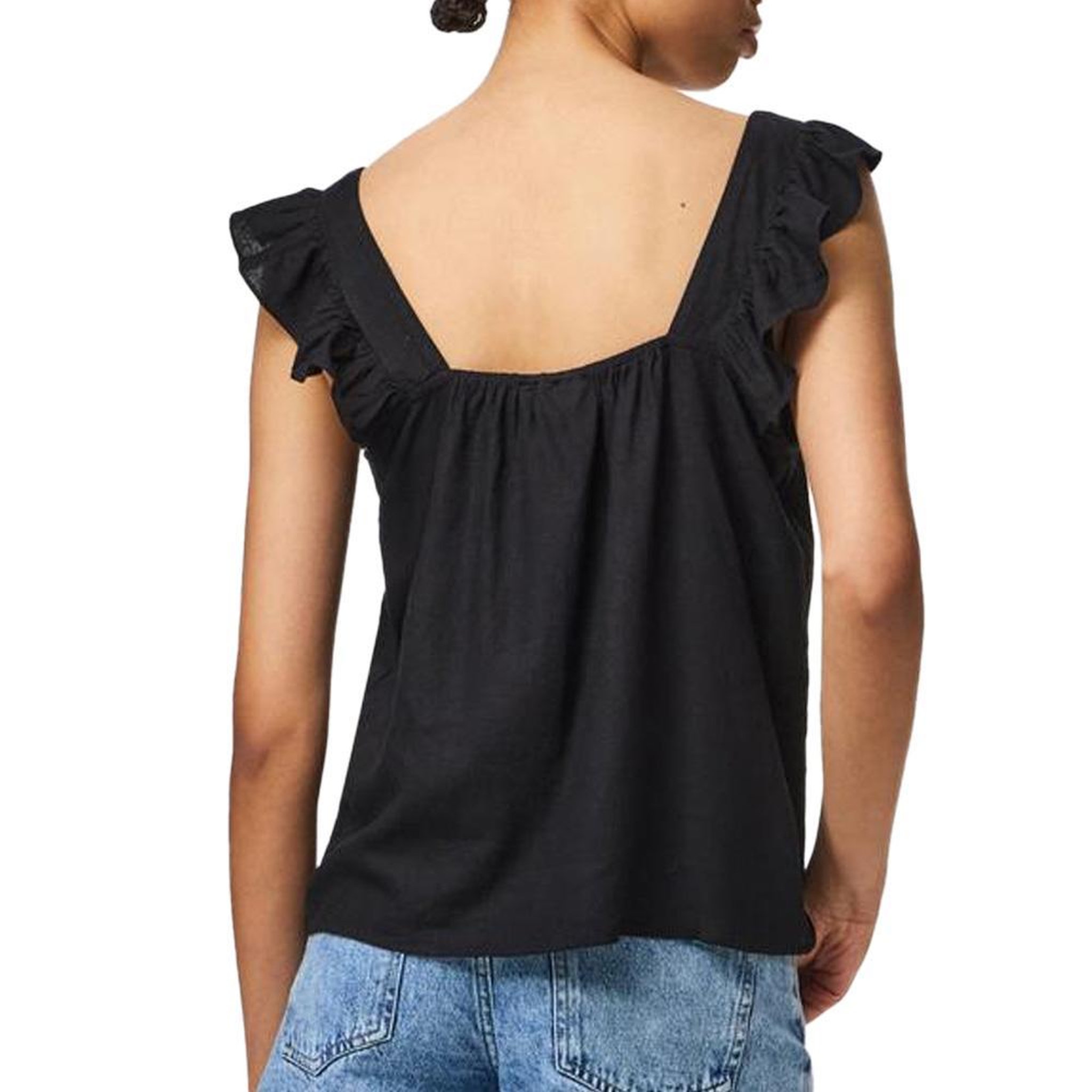 Voir la diapositive 2 : Pieces Débardeur Noir Femme Pieces Pia