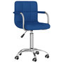 Voir la diapositive 2 : VIDAXL Chaise pivotante de bureau Bleu Tissu