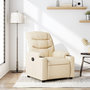 Voir la diapositive 1 : VIDAXL Fauteuil inclinable Creme Tissu