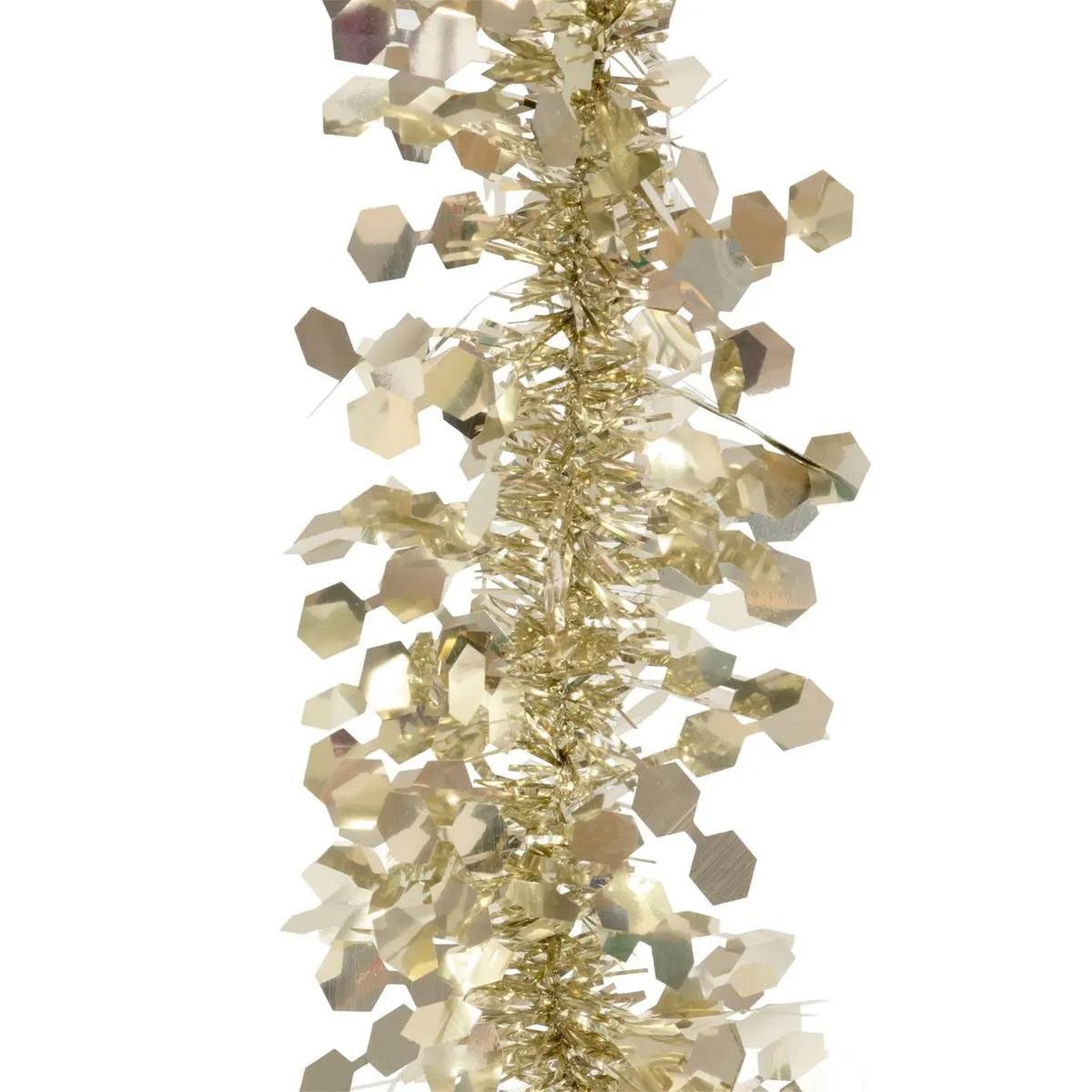 Voir la diapositive 2 : ATMOSPHERA Guirlande de Noël  Hexagones  200cm Doré
