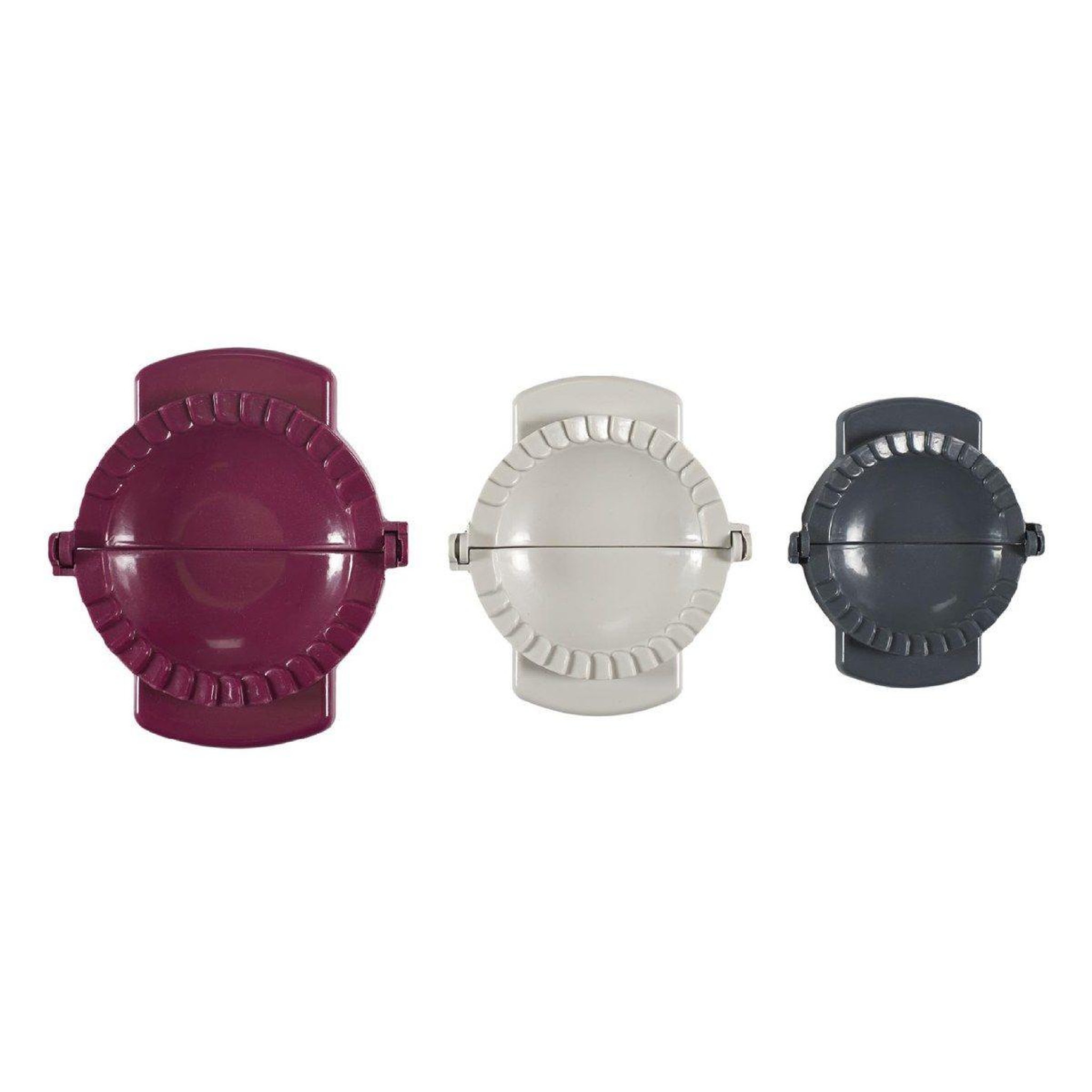 COOK CONCEPT Lot de 3 moules à chaussons  raviolis  10cm multicolore