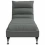 Voir la diapositive 4 : VIDAXL Chaise longue avec coussins gris fonce tissu