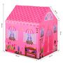Voir la diapositive 3 : HOMCOM Tente enfant tente de jeu tente chateau de princesse dim. 93L x 69l x 103H cm 2 portes polyester rose