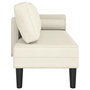 Voir la diapositive 4 : VIDAXL Chaise longue avec coussins creme velours