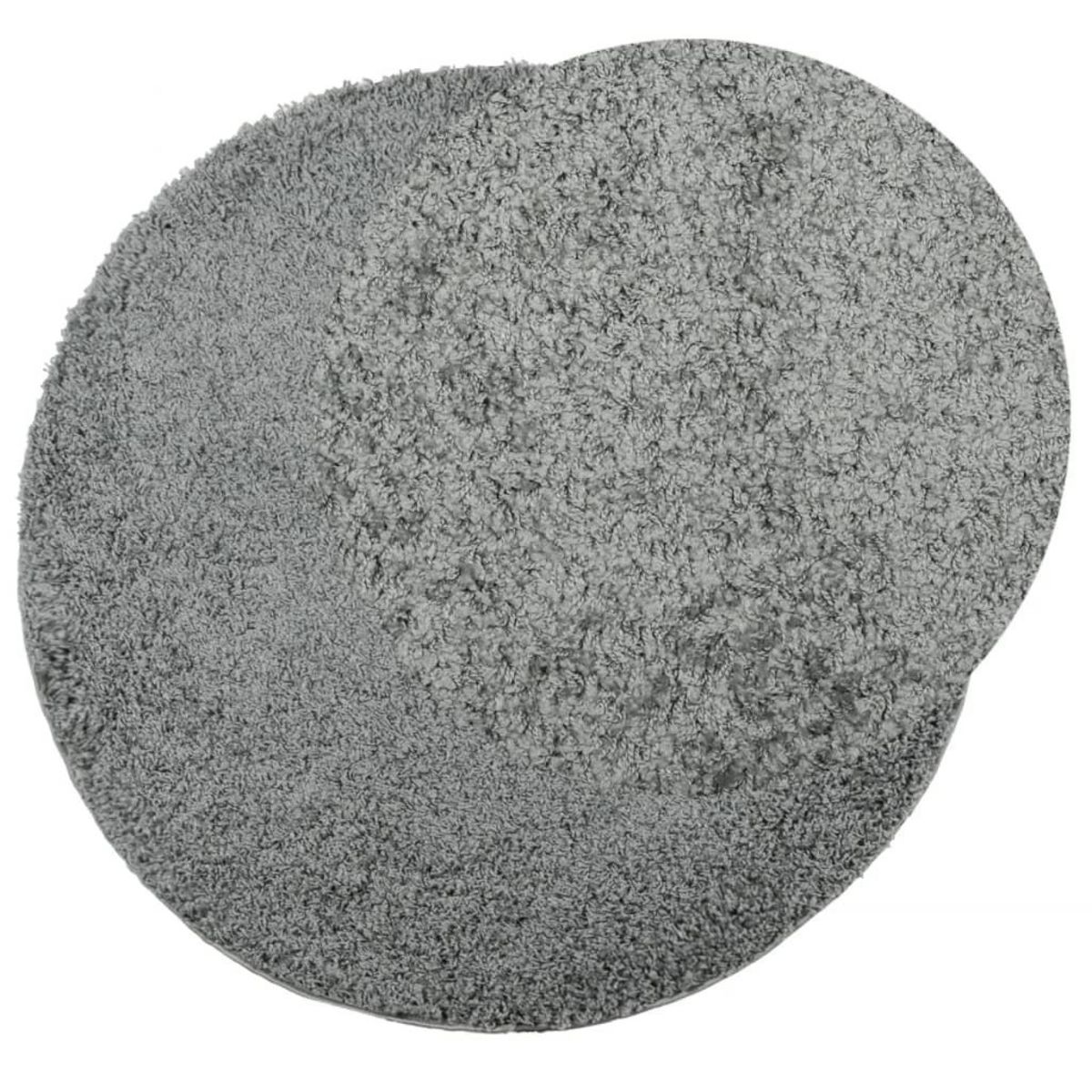 VIDAXL Tapis shaggy PAMPLONA poils longs moderne vert Ø 100 cm