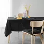 Douceur d'Intérieur Lot de 3 serviettes de table en coton recyclé Anaïs - Noir