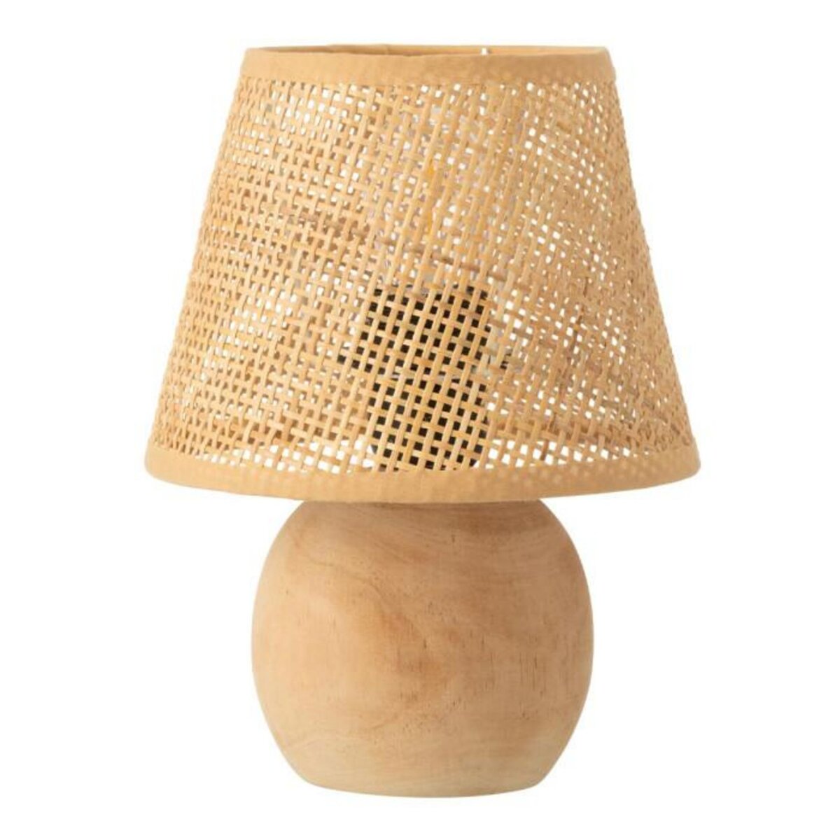 Paris Prix Lampe à Poser à LED en Bois  Torsade  23cm Naturel