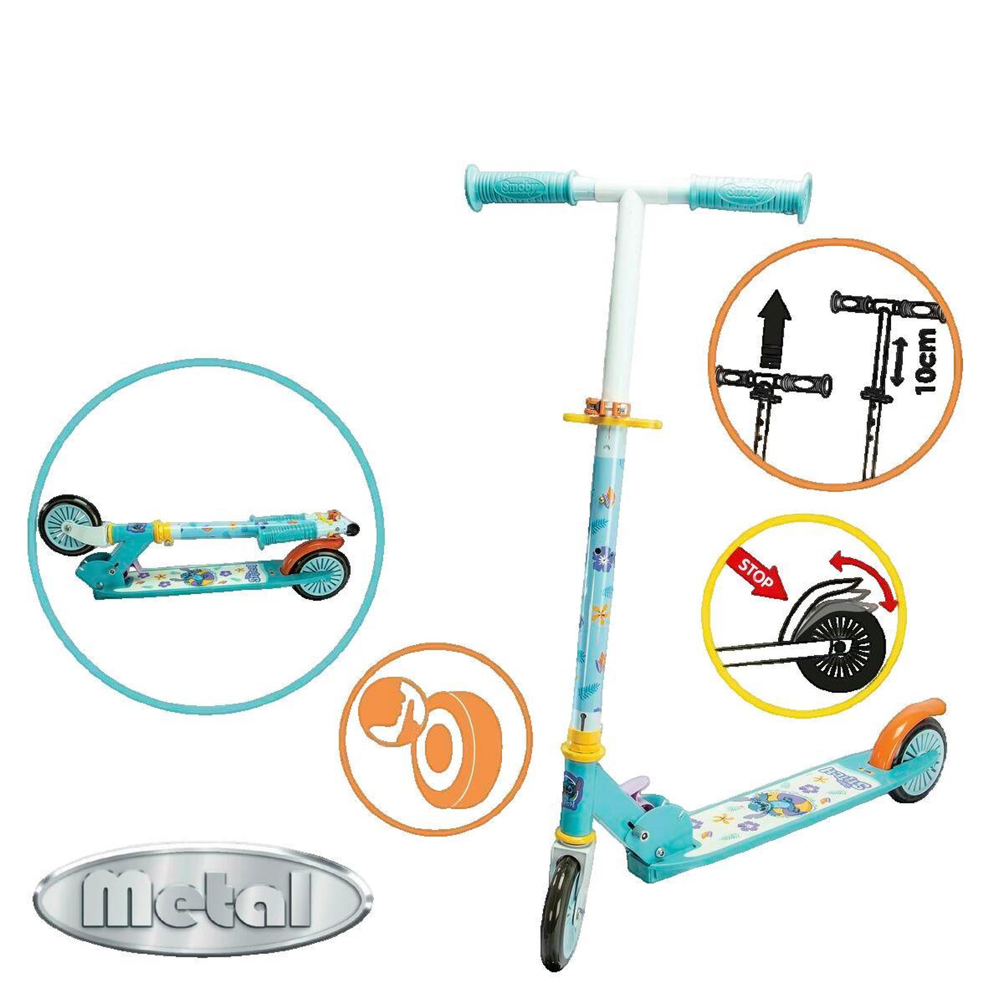 Voir la diapositive 2 : SMOBY SMOBY - Stitch Patinette 2R Pliable