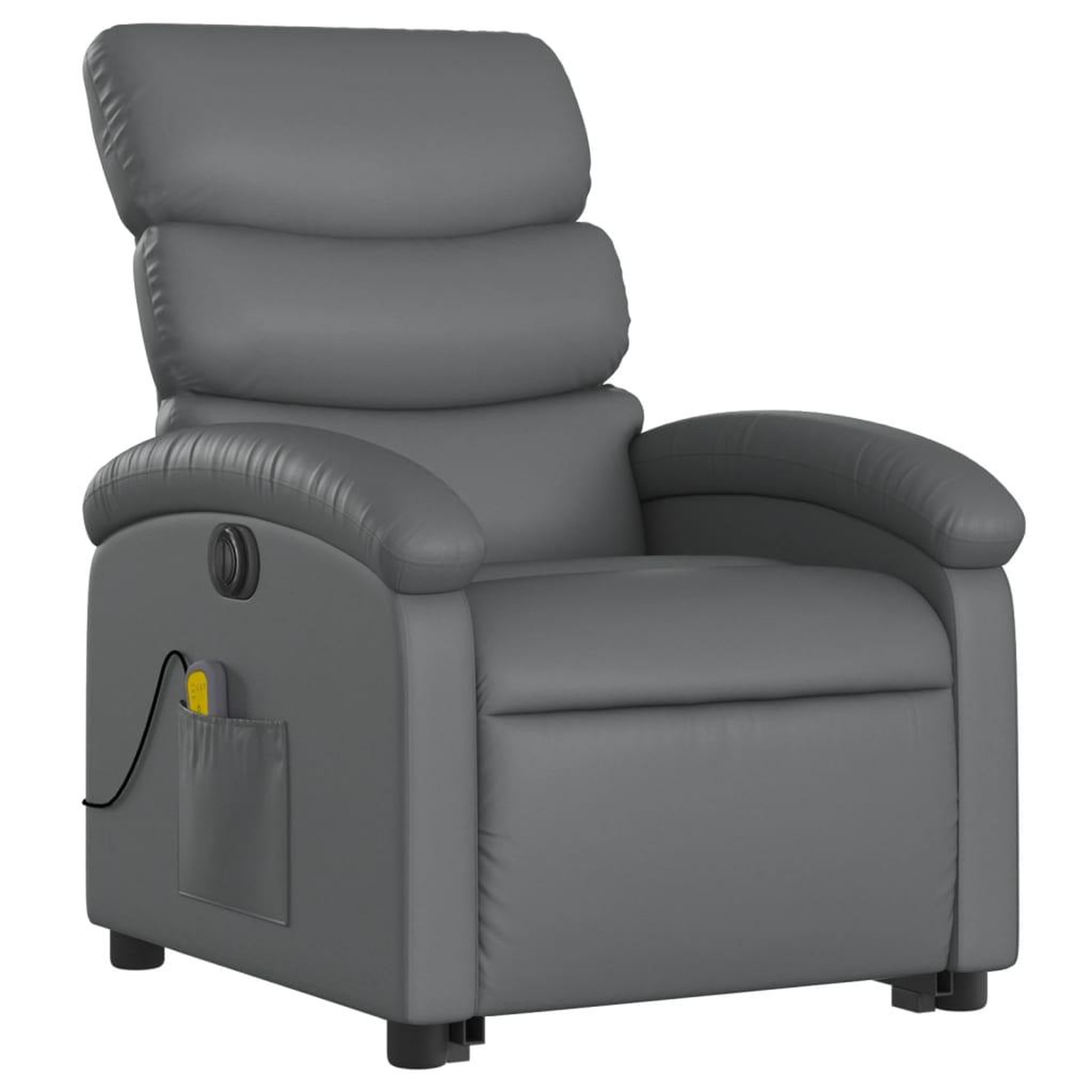 Voir la diapositive 3 : VIDAXL Fauteuil inclinable de massage electrique gris similicuir