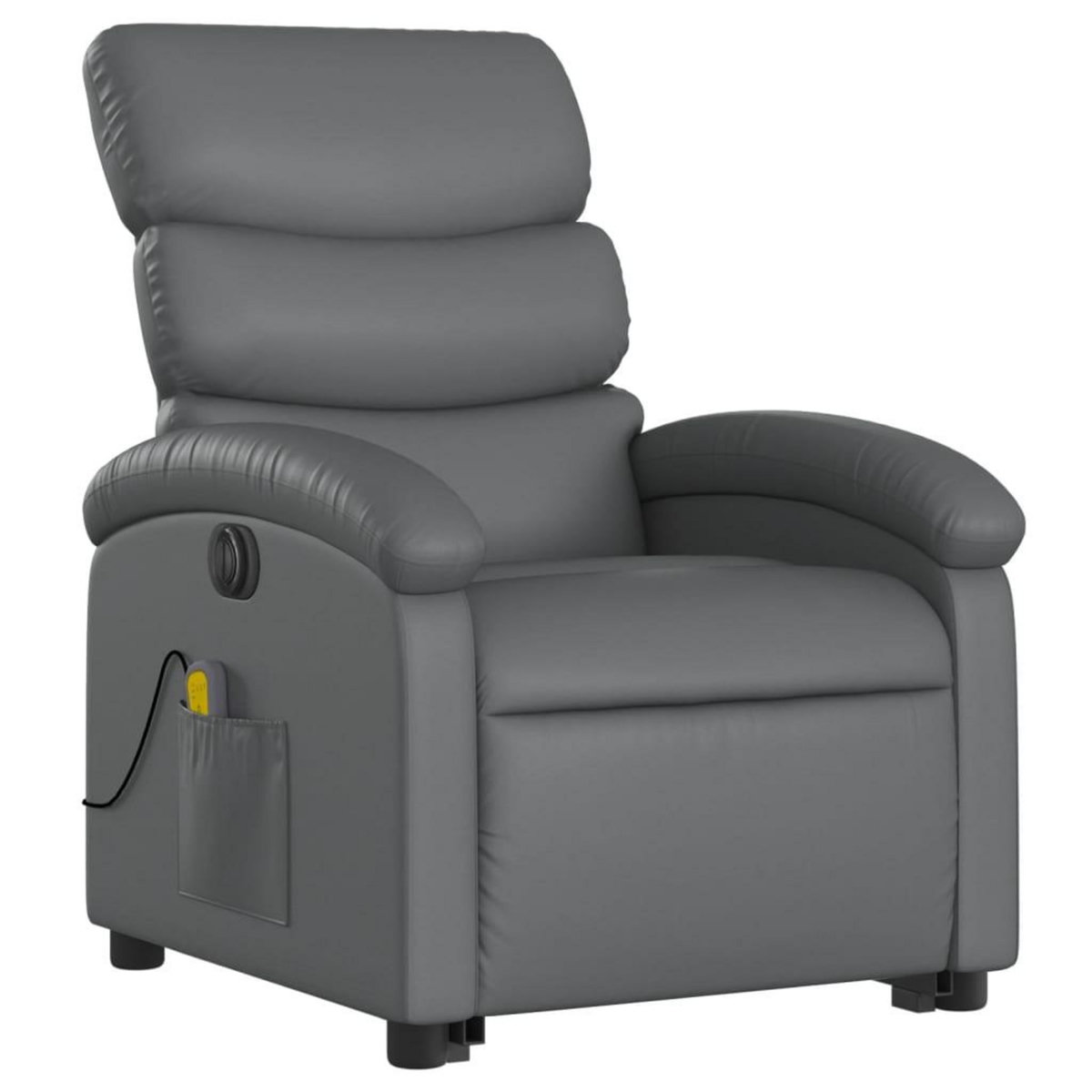 VIDAXL Fauteuil inclinable de massage electrique gris similicuir