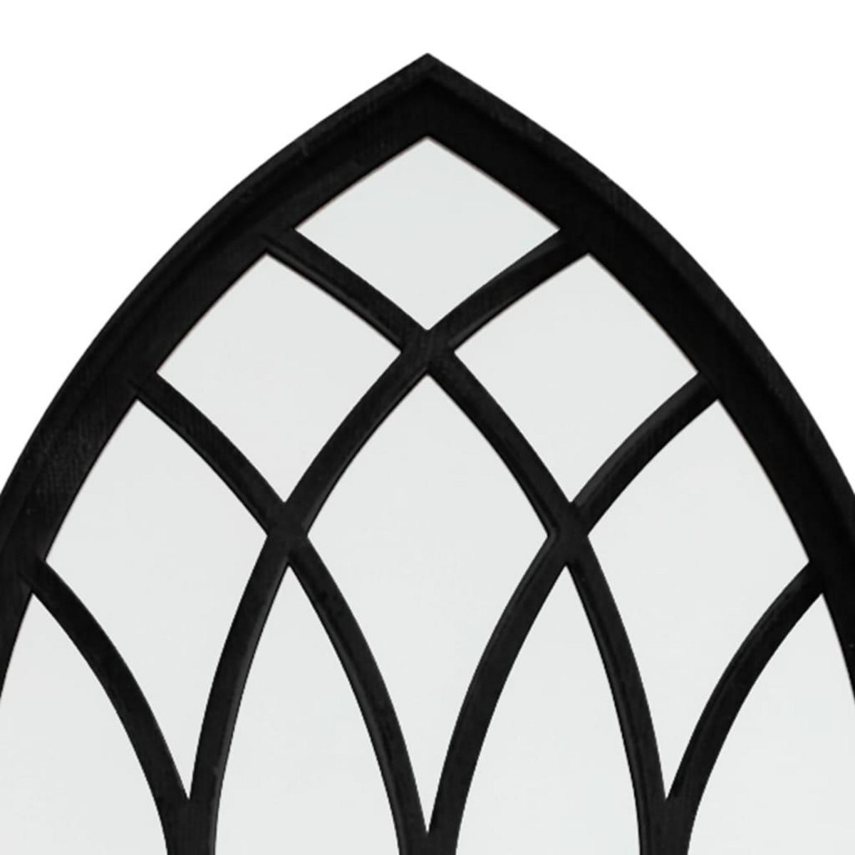 VIDAXL Miroir de jardin Noir 100x45 cm Fer pour utilisation exterieure