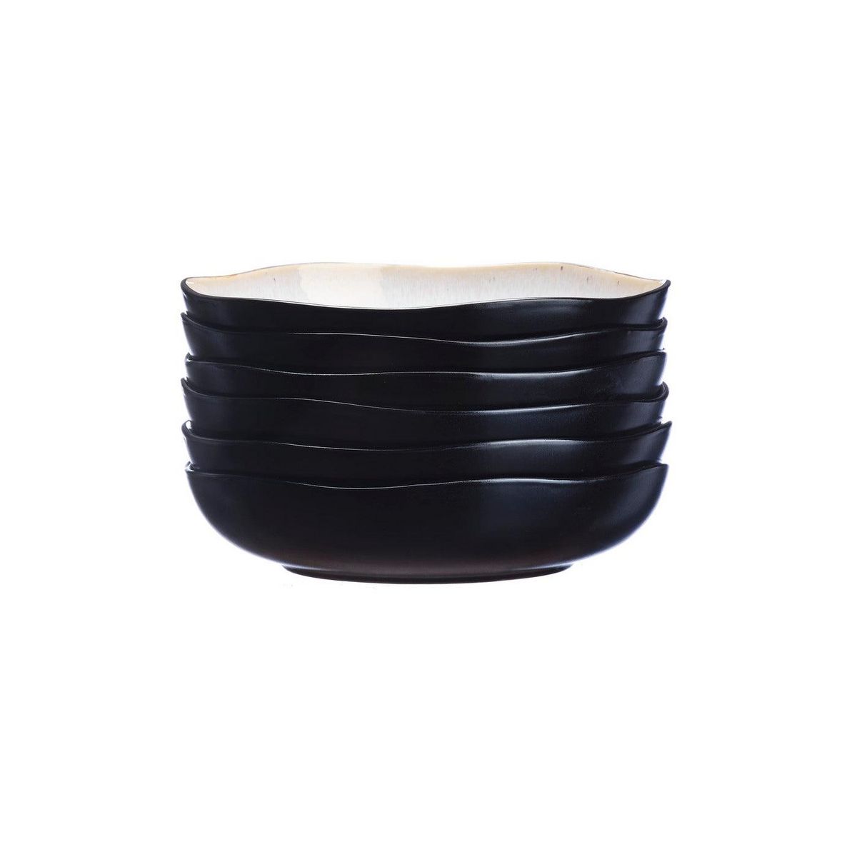 BJORN Assiette creuse IRIS Ø22,5cm - 6 pièces - Blanc ivoire