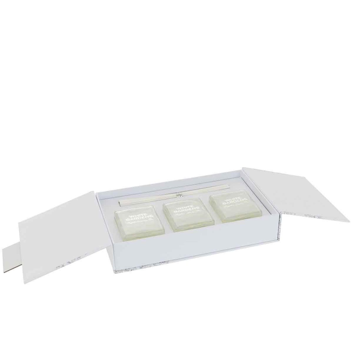 Paris Prix Coffret 3 Huiles Parfumées  White Gardens  22cm Sapphire Amber Tea