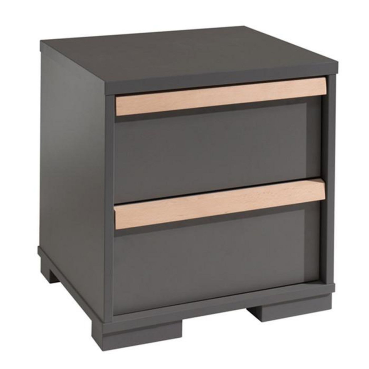 Paris Prix Pack - Lit Enfant, Chevet & Armoire 3 Portes  London  Gris Anthracite