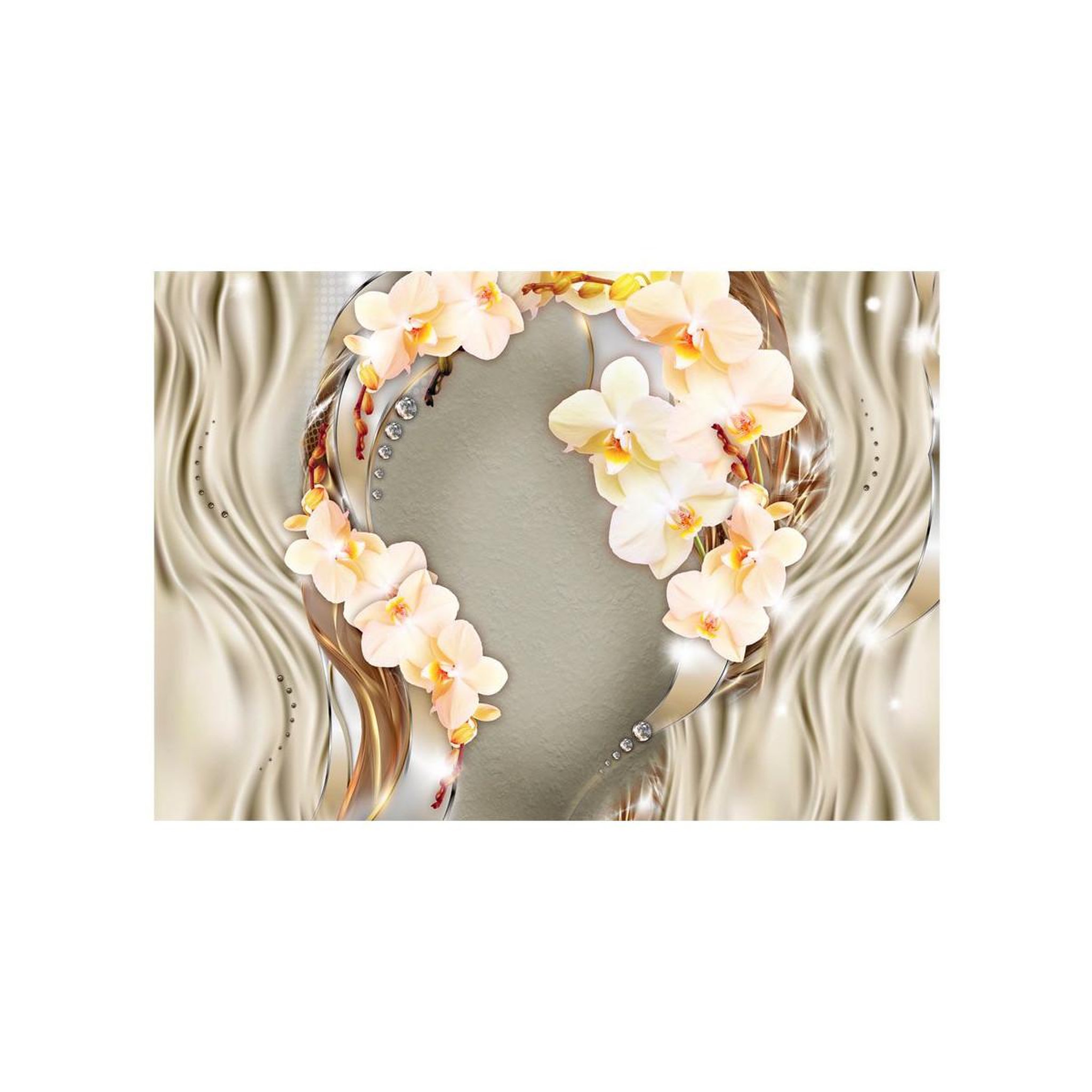 Voir la diapositive 2 : Paris Prix Papier peint  wreath of orchids