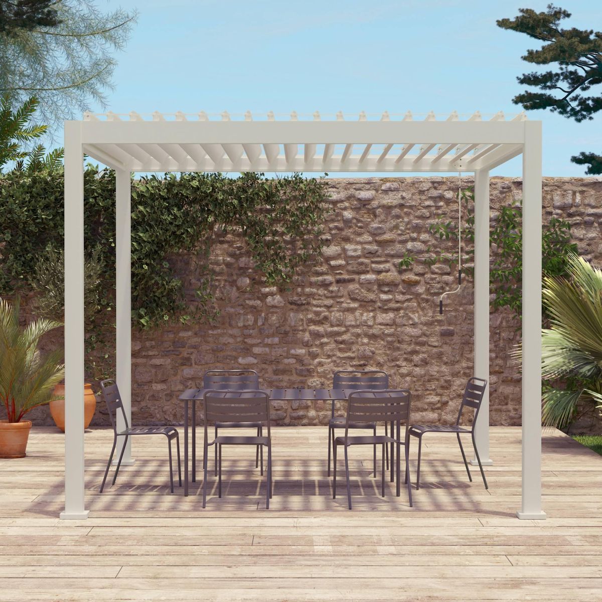 SWEEEK Pergola bioclimatique aluminium lames orientables 3x3m V2 Triomphe