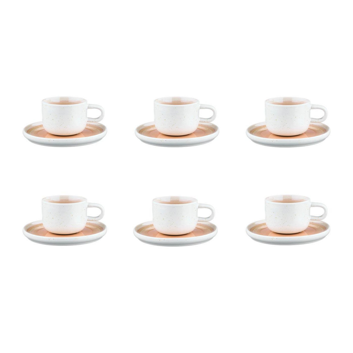 BJORN Tasse 20cl et soucoupe Ø15cm OXYGEN - 12 pièces - Rose poudre